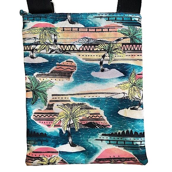 Crossbody DA Kine Hawaii Bag Purse Tropical Hawaiian Adjustable Hipster - Picture 5 of 6